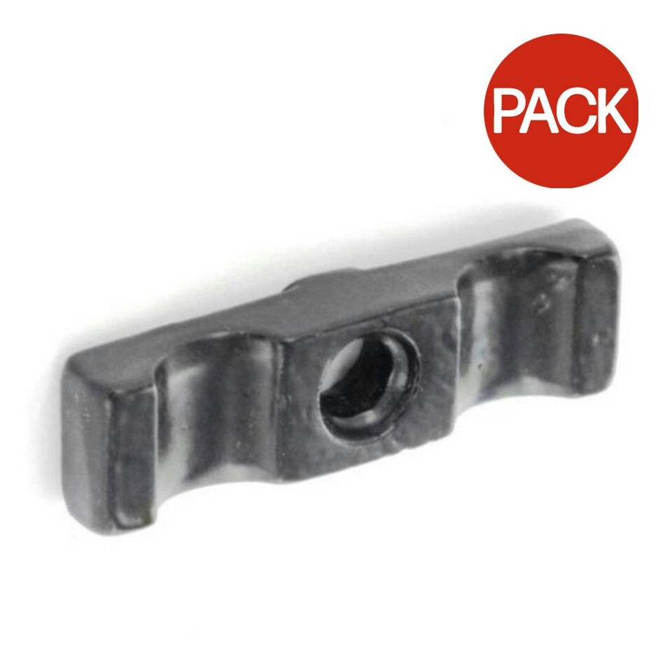 Securit Turn Button (Pack of 2) - Black - 50mm