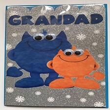 Grandad My Monsters Christmas Card