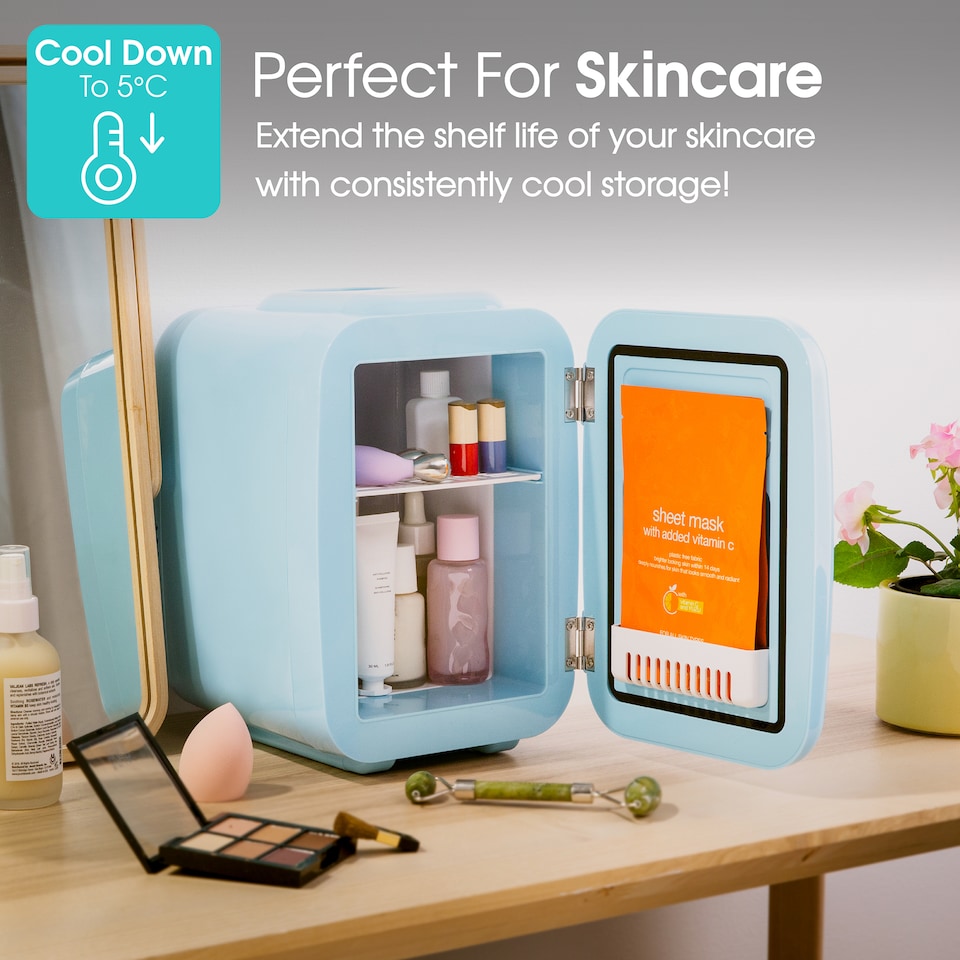image 1 of Abode Retro 4L Mini Cooler and Warmer Blue A4CLR201BL