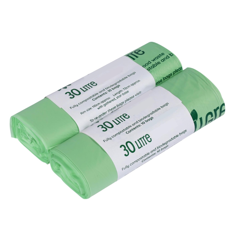 image 1 of All-Green 30 Litre Compostable Food Waste Bin Liners - 2 Rolls