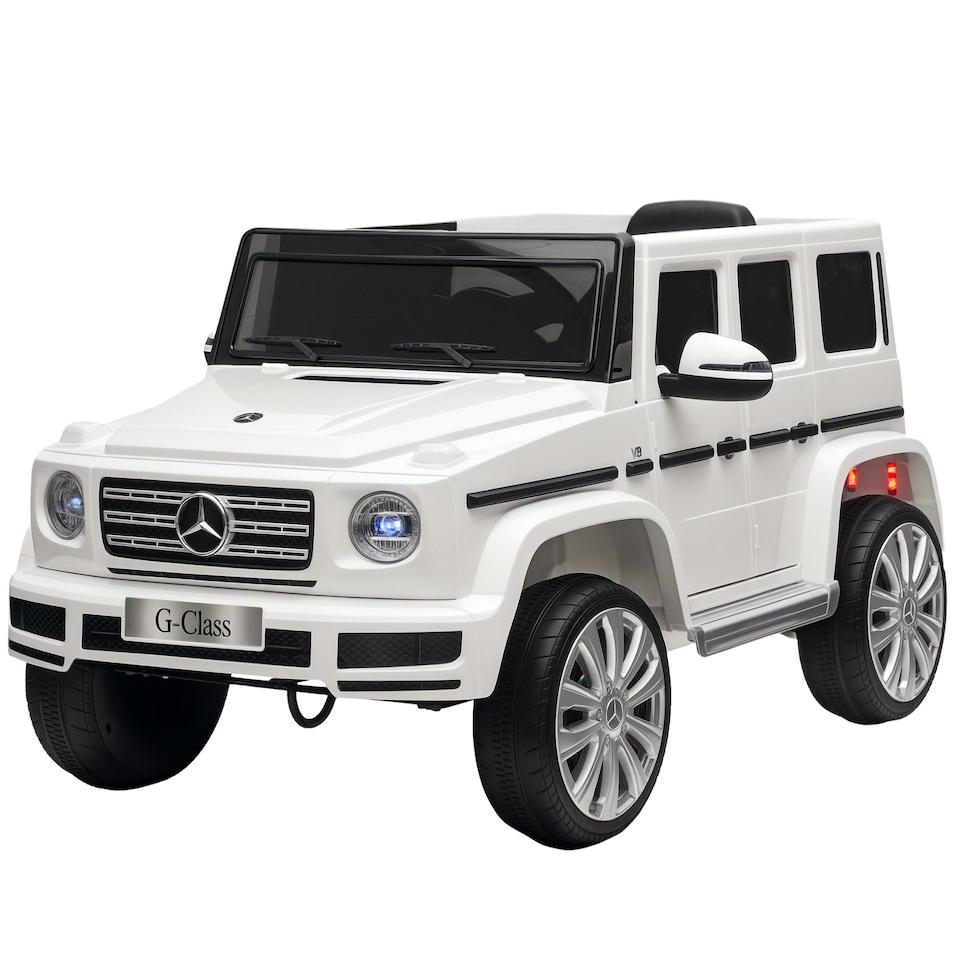 image 1 of HOMCOM Mercedes Benz G500 12V Kids Electric Ride On Car w/ Remote Control White