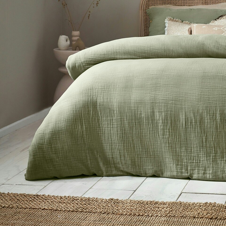 image 1 of Yard Lark Muslin Cotton Single Duvet Cover Set