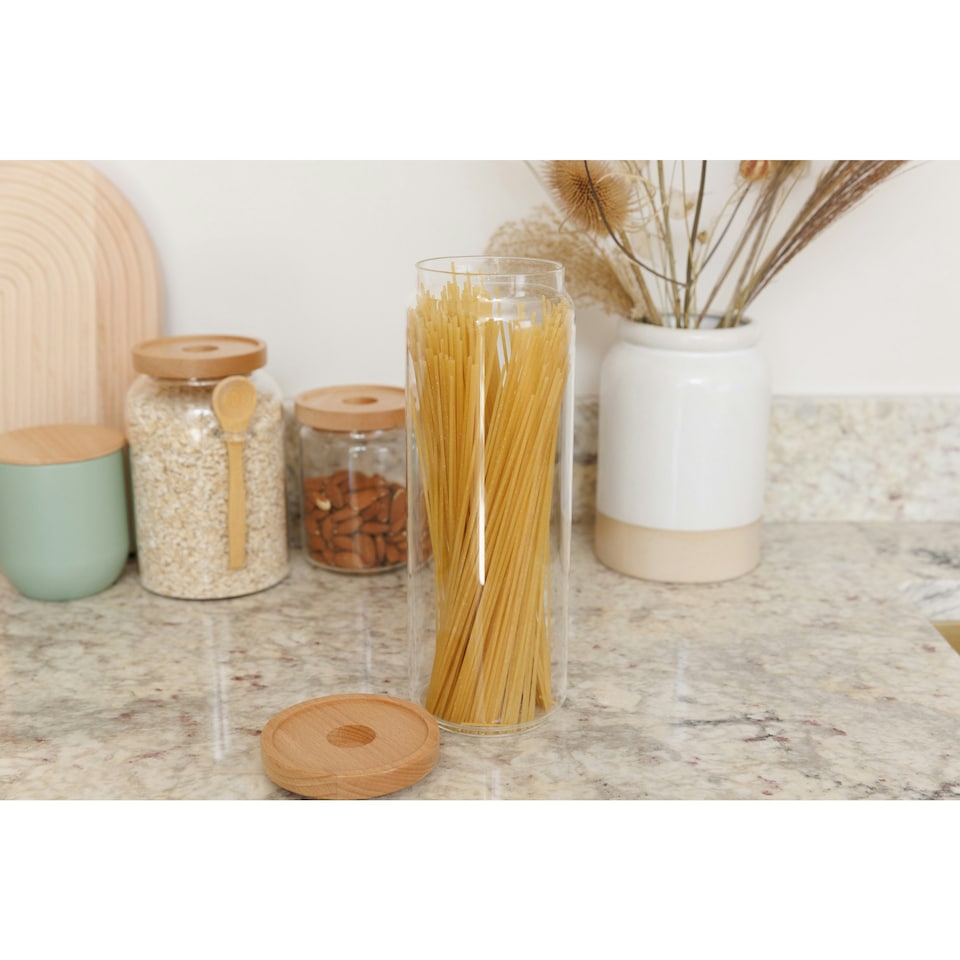 image 1 of KitchenCraft Storage Jar Clear Glass 1.3L