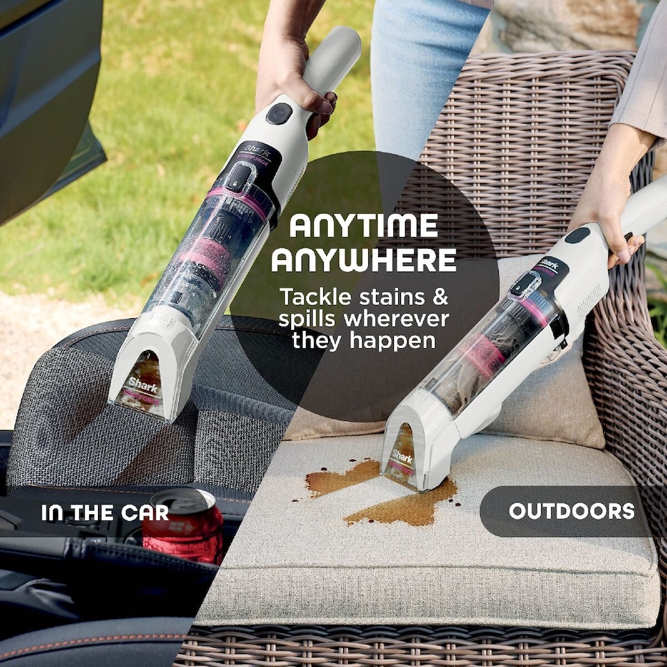 image 1 of Shark StainForce Cordless Stain Destroying Spot Cleaner White HX100UKT