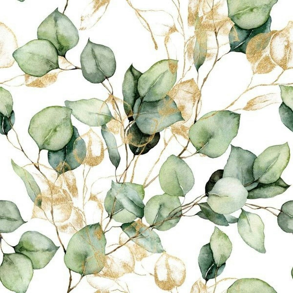image 1 of Eucalyptus Green Wallpaper Green