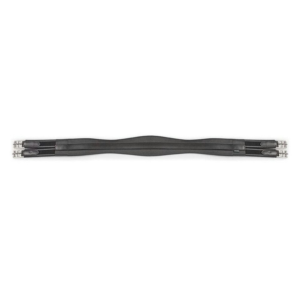 Blenheim Atherstone Elasticated Leather Horse Girth - Black - 48in