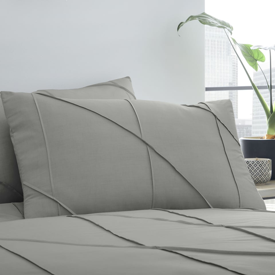 image 1 of Serene Dart Duvet Cover Set Grey