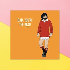 Dad, You're The Best! Square Greetings Card