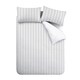 image 6 of Bianca Ashford Stripe Silver Duvet Cover Set Grey | Super King