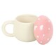 image 3 of Pink & White Mushroom Mug With Lid Cream