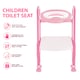 image 6 of CHILDREN BABY TODDLER KID POTTY TRAINING TOILET SEAT TRAINER URINAL CHAIR LADDERO, PINK & WHITE