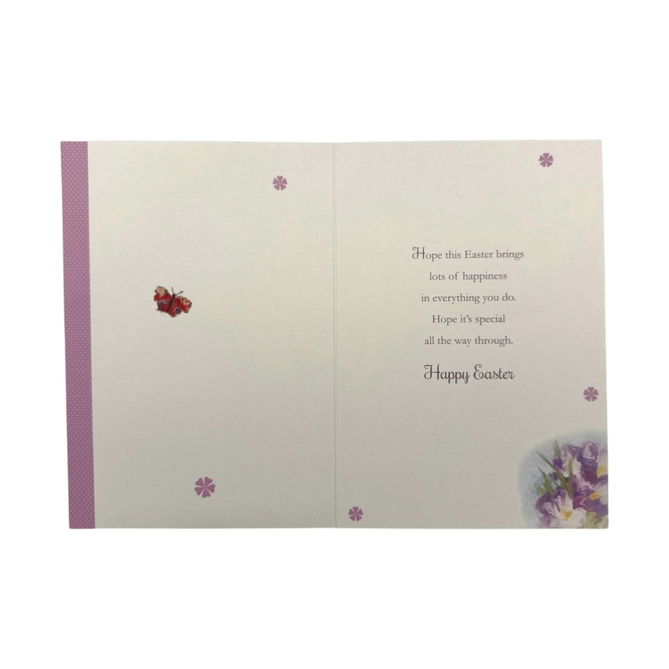 image 1 of For A Dear Godfather Cute Rabbit Floral Design Easter Card