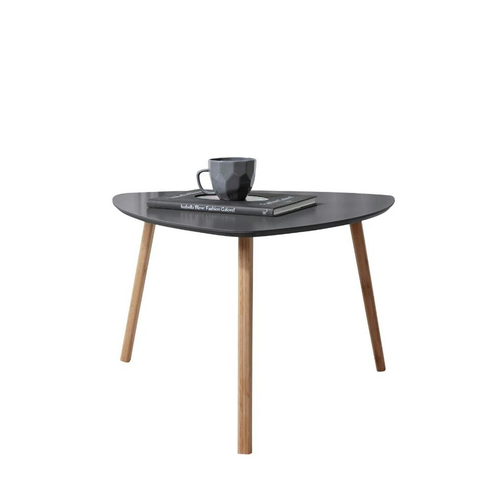 image 1 of Malme Extra Large Side Table in Classic White and Natural Pine Grey | Dark Grey