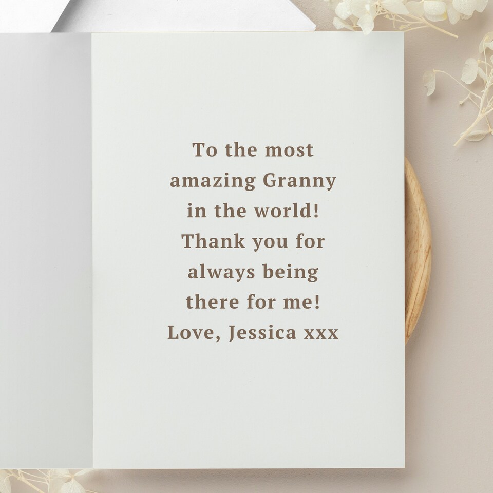 image 1 of Personalised Wild Flowers Photo Upload Card