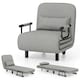 image 4 of COSTWAY 3-in-1 Convertible Sofa Bed Sleeper Chair Grey Grey