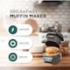 image 3 of Muffin Maker, Electric Breakfast Sandwich Maker & Grilled Sandwich Toastie Maker