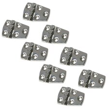 Polished Door Hinge 8 Pack Stainless Steel 56mm x 38mm 316 Marine Cabin Hatch Silver