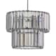 image 1 of Clint - Smoked Acrylic Crystal Two Tier Easy Fit Pendant Shade | Grey | Chrome | Medium | 1