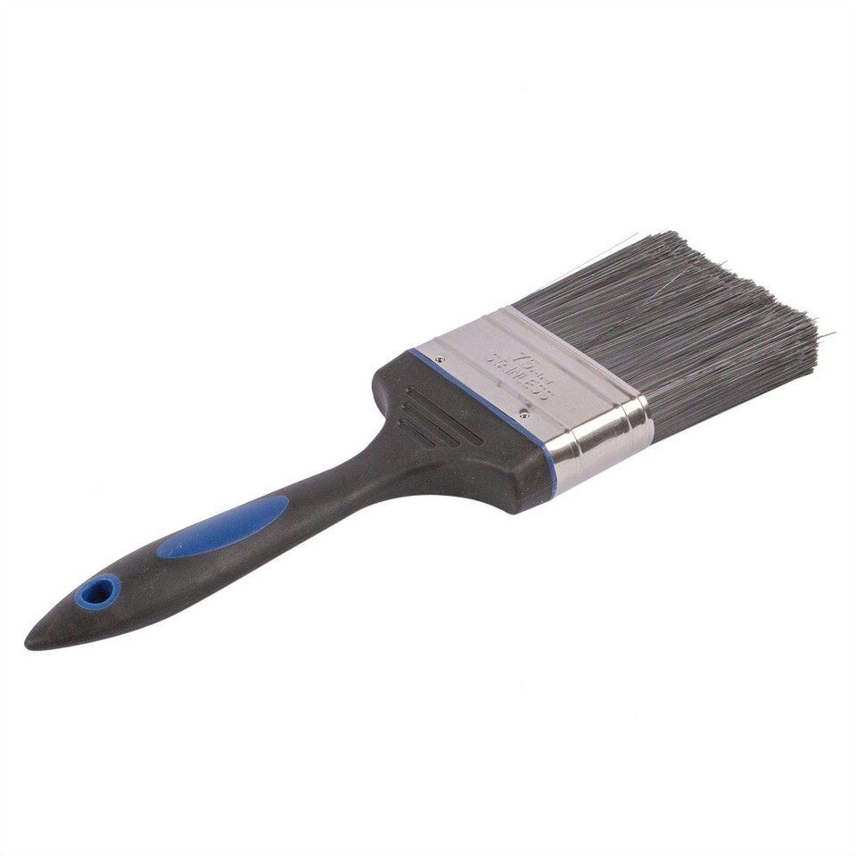 image 1 of Pro User No Bristle Loss Plastic DIY Paint Brush - 7.5cm - Black