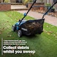 image 3 of Hyundai Cordless Artificial Grass Sweeper Brush 38cm / 15 Inch Battery Powered 40V (2x20V) Brushless, 45L Collection Bag HY40CSW38