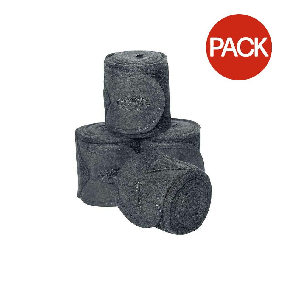 Weatherbeeta Fleece Bandages (Pack of 4) - Black - 3.5m