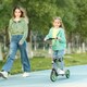 image 2 of AIYAPLAY Kids Scooter, Foldable Kick Scooter w/ Adjustable Handlebar, Green Green