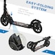 image 4 of HOMCOM Adult Teens Kick Scooter Fold Adjust 14+ w/ Rear Wheel&Hand Brake Black