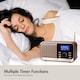image 6 of Retro Bluetooth Speaker Rechargeable DAB/DAB+/FM Radio, Dual Alarm Clock, USB & Micro SD MP3 Playback, Large Remote Contro l – August MB450K