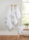 image 3 of Dakota Cotton Towels Striped Luxury Soft Quick Dry Absorbent | Green | Face cloth | 1