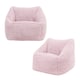 image 1 of Kids Teddy Bear Armchair Bean Bag Pink Childrens Bean Bags Set of 2