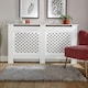 image 3 of Large Radiator Cover MDF Wooden Home Decorative Modern Design | White