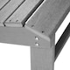 image 4 of Footstool - weatherproof UV-resistant foot rest for Adirondack garden chair | Grey | light grey | 48,50 x 48 x 38 cm | 1