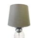 image 7 of Pair of Chrome Pineapple Touch Lamps with Grey Shades | Chrome | Grey | Large | 2