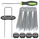 image 1 of Harbour Housewares 160pc Weed Membrane Fixing Set with Removal Tool - 15cm | Silver | Silver