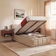 image 8 of Vida Designs Vanita Single Ottoman Lift Up Storage Space Fabric Bed Frame, Beige