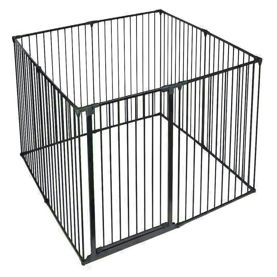 image 1 of Bettacare Extra Tall Pet Pen, 144cm x 144cm, Black, 105cm High, Dog Pen for Pets, Dogs and Puppies, Easy Installation Black
