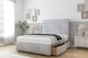 image 3 of Sloomy Lisbon Silver Naples Divan Bed With Mattress No Drawers With 54" Floor Standing Headboard & 12" Matching Footboard 4' Small Double | Silver | Silver | Small Double | 1