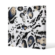 Leopard Print with Blue (Canvas Print) 101 x 101 x 4cm