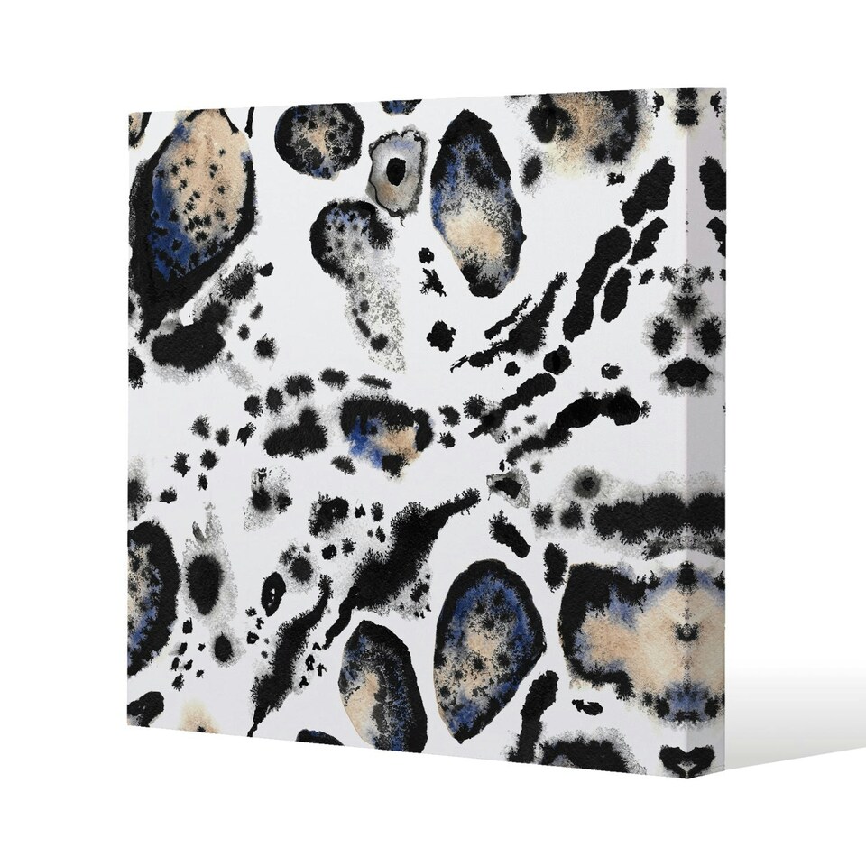 image 1 of Leopard Print with Blue (Canvas Print) 101 x 101 x 4cm