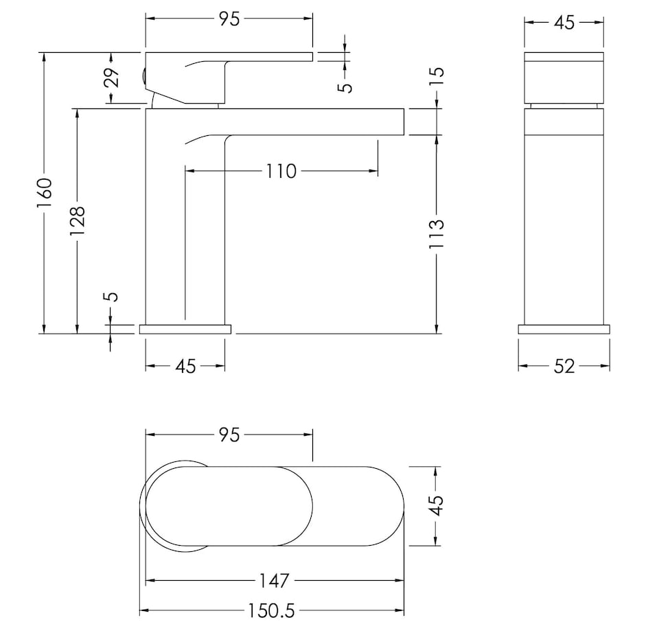 image 1 of Current Round Mono Basin Mixer Tap, Push Button Waste - Brushed Bras1s | Gold | Brushed Brass | 1