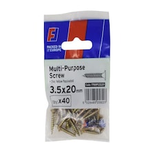 ForgeFix - Multi-Purpose Pozi Screw CSK ST ZYP 3.5 x 20mm ForgePack 40
