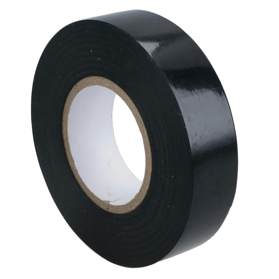 image 1 of BLACK electrical insulation tape 19mm wide x 20 metres long (pack of 10) TE482