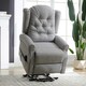 image 2 of Crawley Electric Lift-Assist Riser Recliner - Light Grey