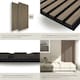 image 4 of Acoustic Wall Panels with Wood Veneer Slats, Thick Felt and Easy to Install | Brown | Dark oak | 120 x 60 x 120 cm | 2