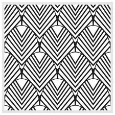 Black geometric decoration (Picture Frame) White | XL