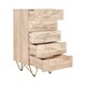 image 3 of Light Gold Tall Chest of Drawers - Solid Mango Wood - L40 x W45 x H120 cm