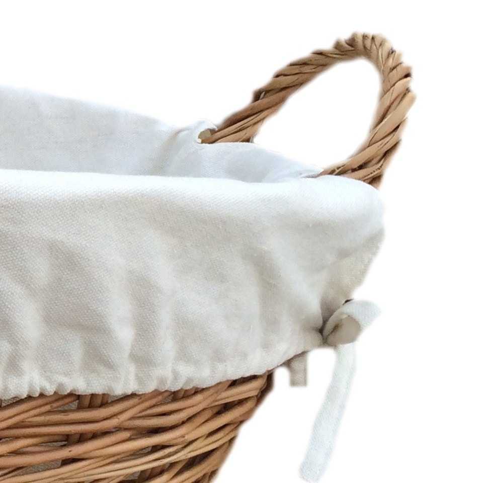 image 1 of Light Steamed Laundry Baskets with White Lining White | White