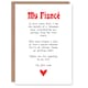 image 1 of Greeting Card Love Poem Ginger Fiancé Romantic Funny Valentine's Day