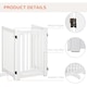 image 6 of PawHut 155cm Expandable 3-Panel Freestanding Dog Pet Gate w/ Latched Door White