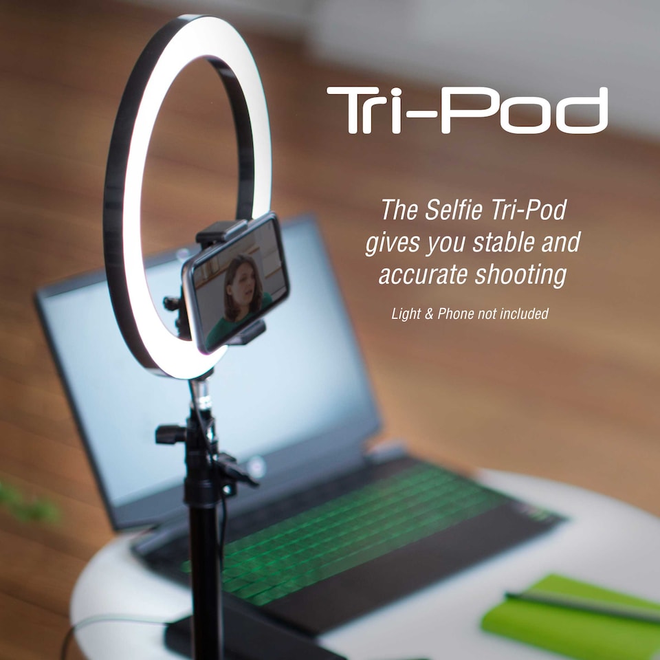image 1 of VFM e-Store Adjustable Tripod Stand for Ring Light - Extends to 50 cm